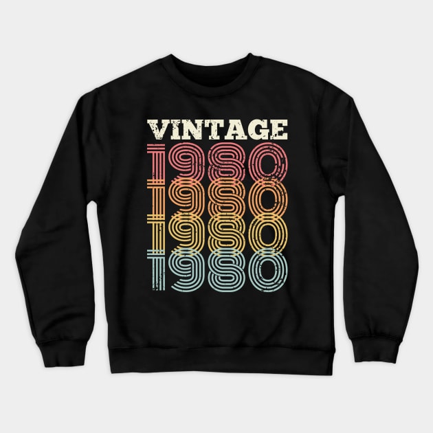 50th birthday gifts for men and women 1980 gift 40 years old Crewneck Sweatshirt by Cheesybee